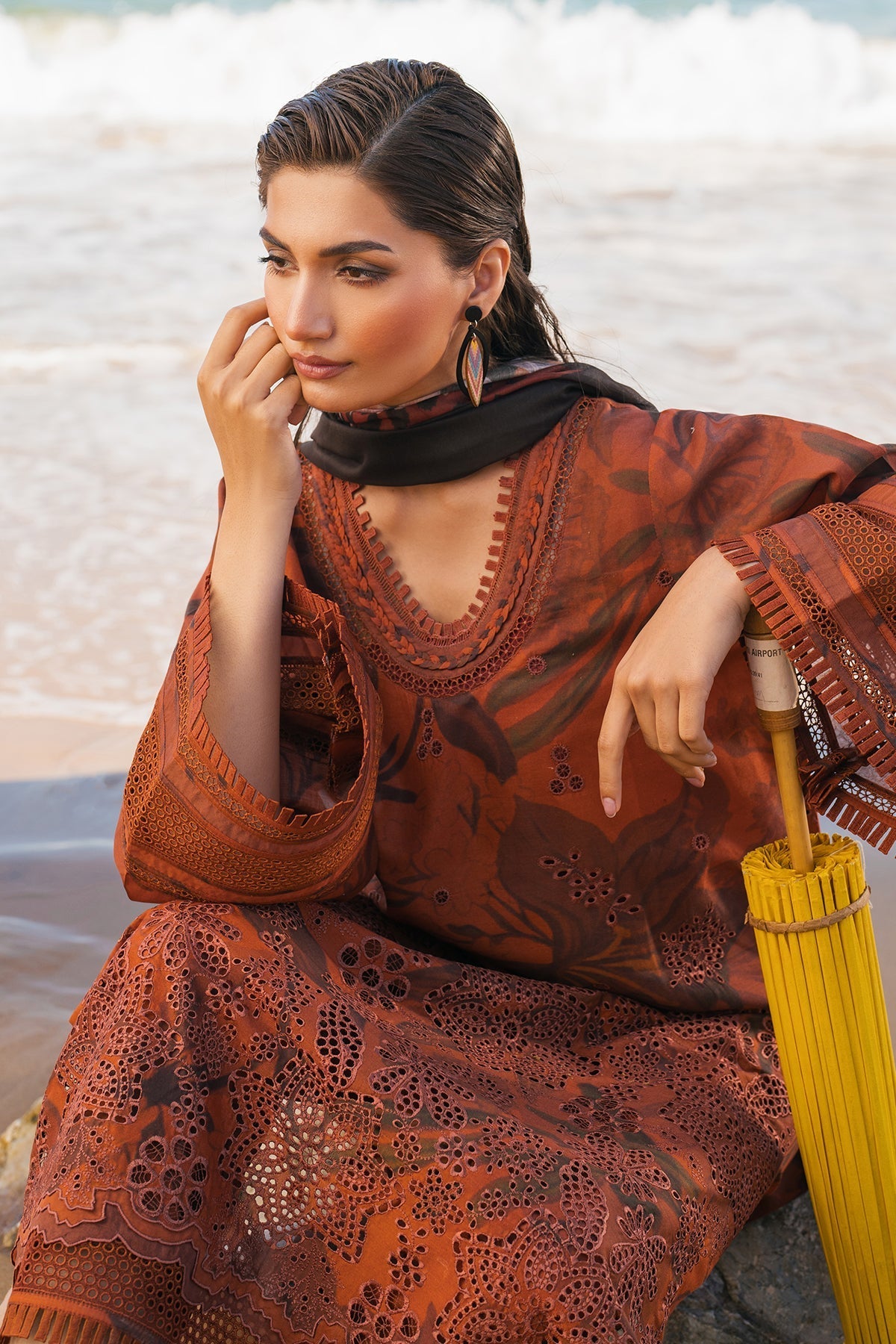 EMBROIDERED PRINTED LAWN UF-4113