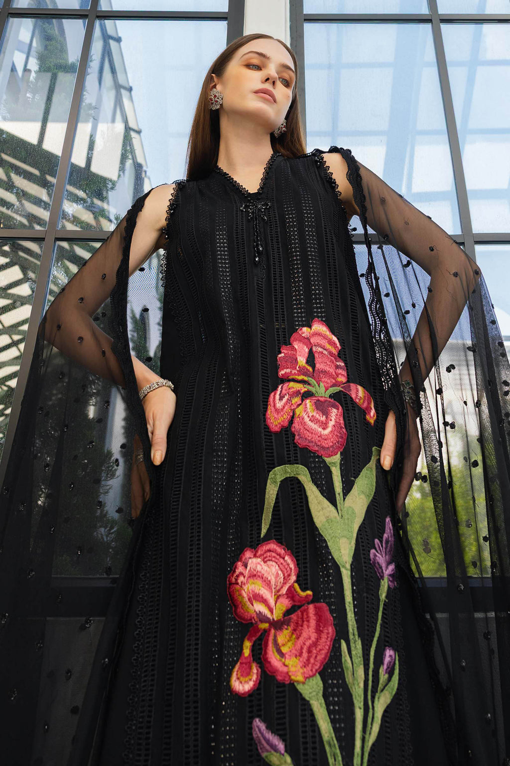 3 Piece Unstitched Embroidered Lawn Suit