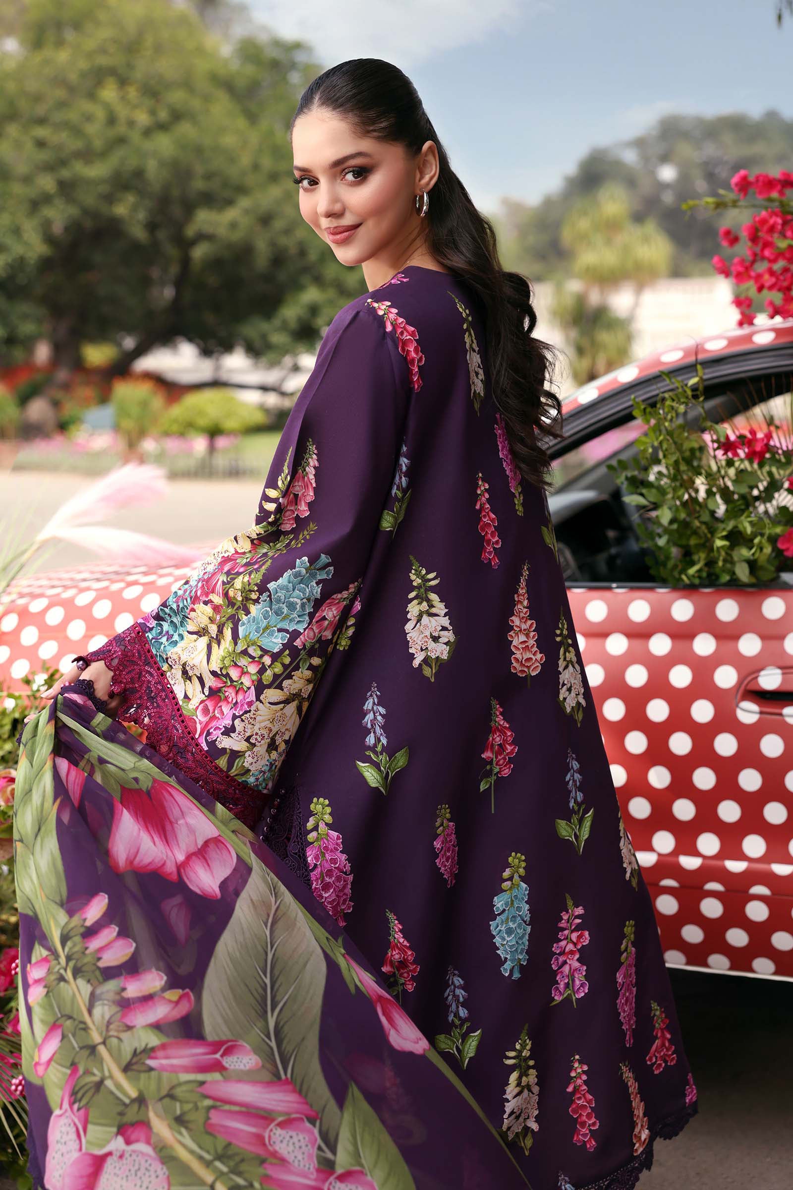 3 Piece Unstitched Embroidered Lawn Suit