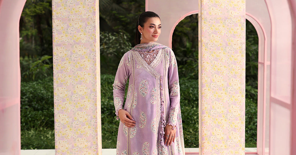 3 Piece Unstitched Embroidered Lawn Suit
