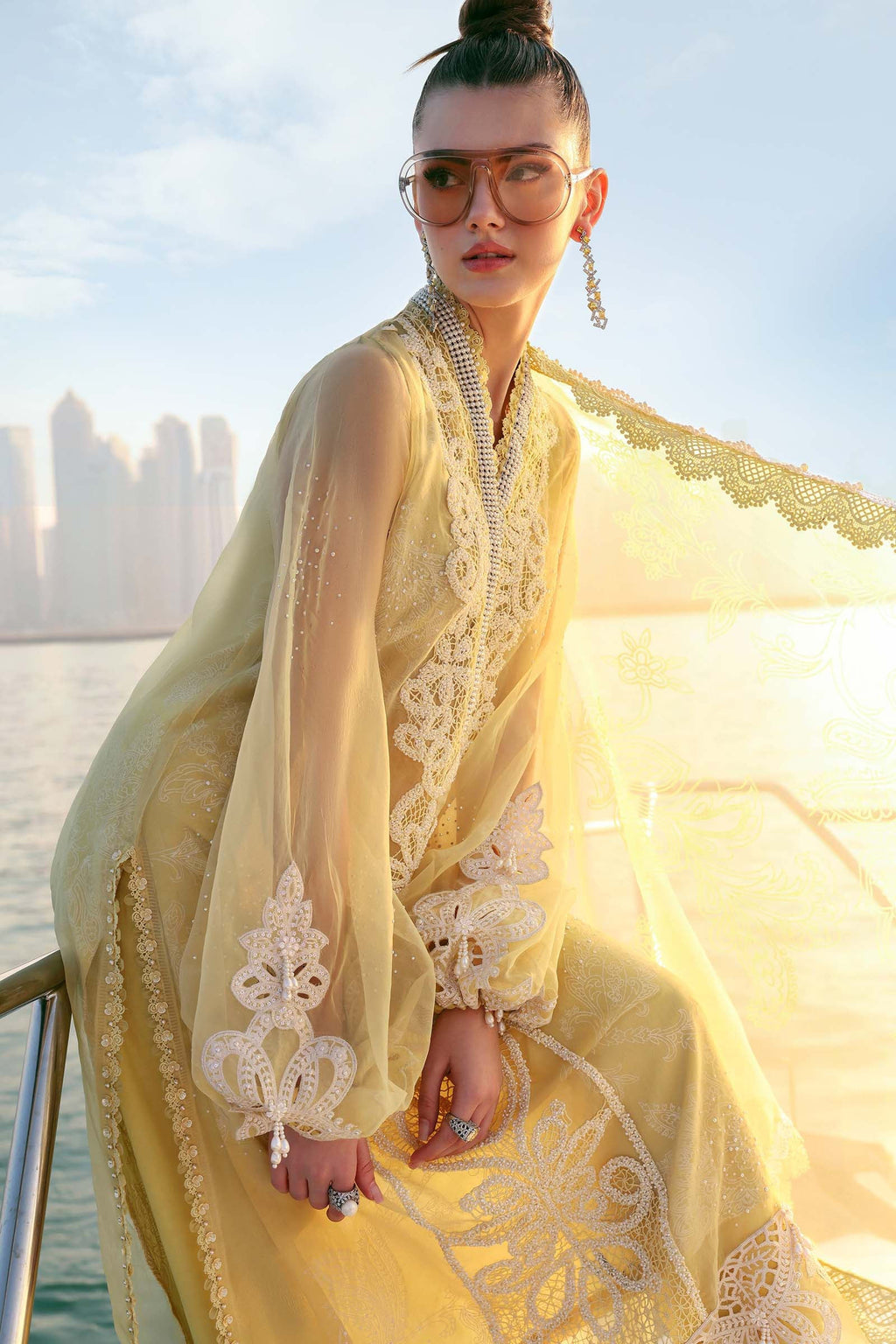 3 Piece Unstitched Embroidered Organza Suit